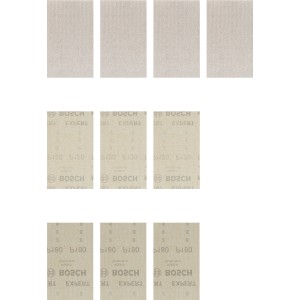 Bosch Expert M480 Schleifblatt-Set, 10-teilig, Körnung 80-180, für Schwingschleifer.