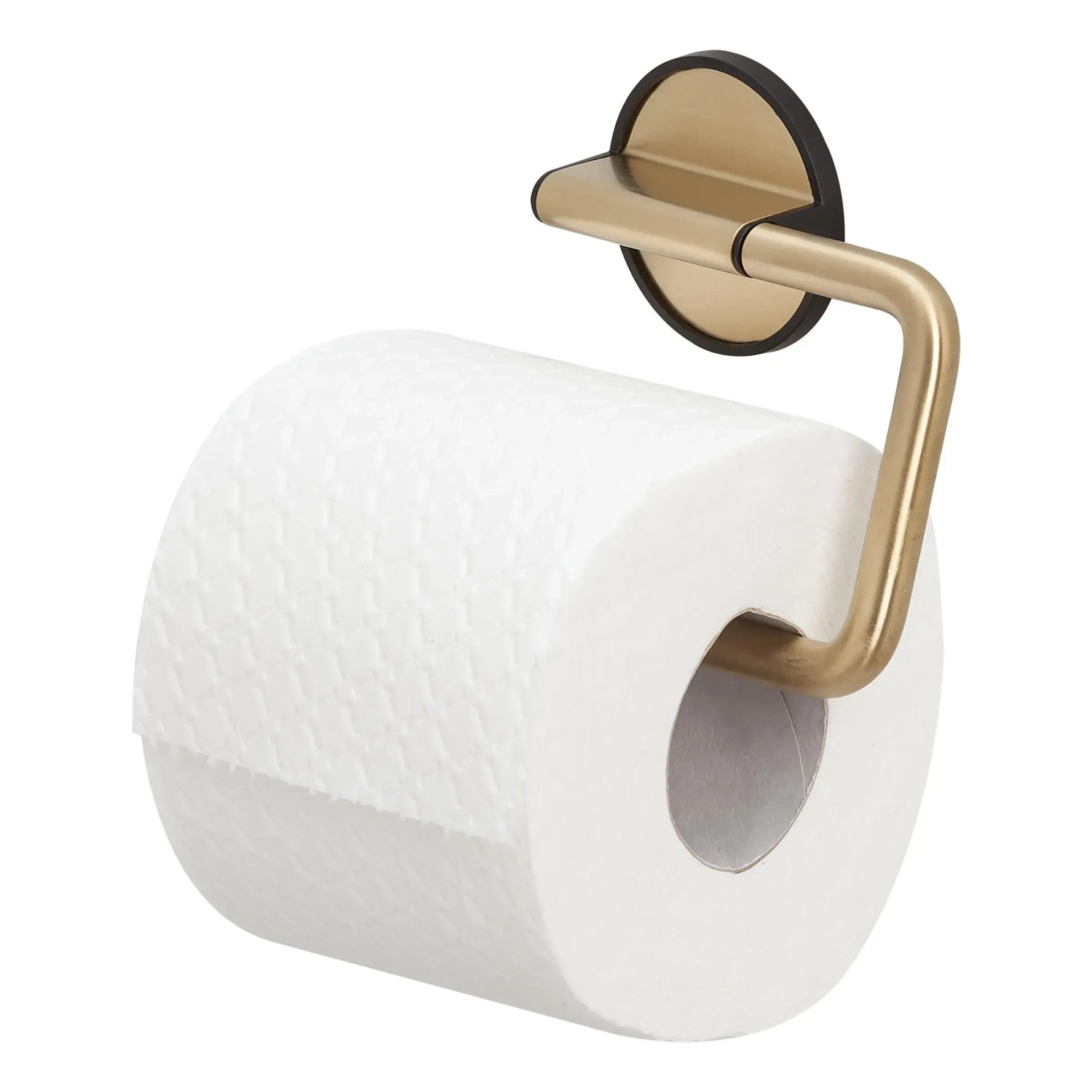 Tiger Tune Toilettenpapierhalter ohne Deckel Messing gebürstet / Schwarz
