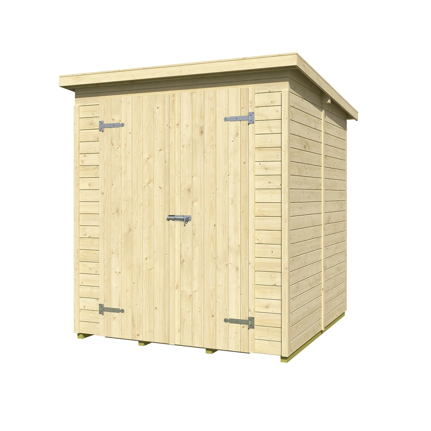 Weka Gerätehaus Mori Pultdach m. Boden Doppeltür Naturbelassen 170 cm x 176 günstig online kaufen