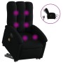 Schwarzer vidaXL Massagesessel mit Aufstehhilfe, Stoff, Modell 7. Relaxsessel mit Vibrationsmassage.