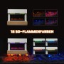 HOMAVO Elektrokamin mit Schrank, verschiedene Flammfarben und Lichteffekte.