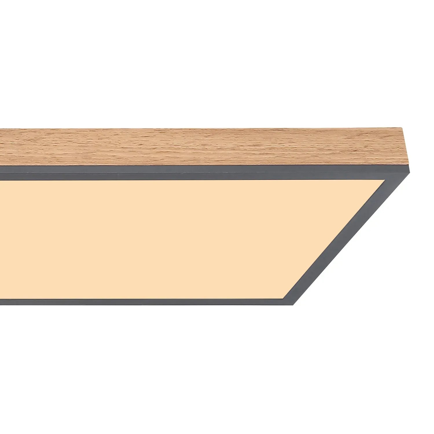 Globo LED-Deckenleuchte Doro, Holz/Graphit, 120x30cm. Moderne Deckenlampe für Innenräume.