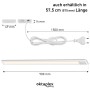 Oktaplex LED Unterbauleuchte, 90cm, neutralweißes Licht, Aluminiumgehäuse, mit Schalter und Stecker.