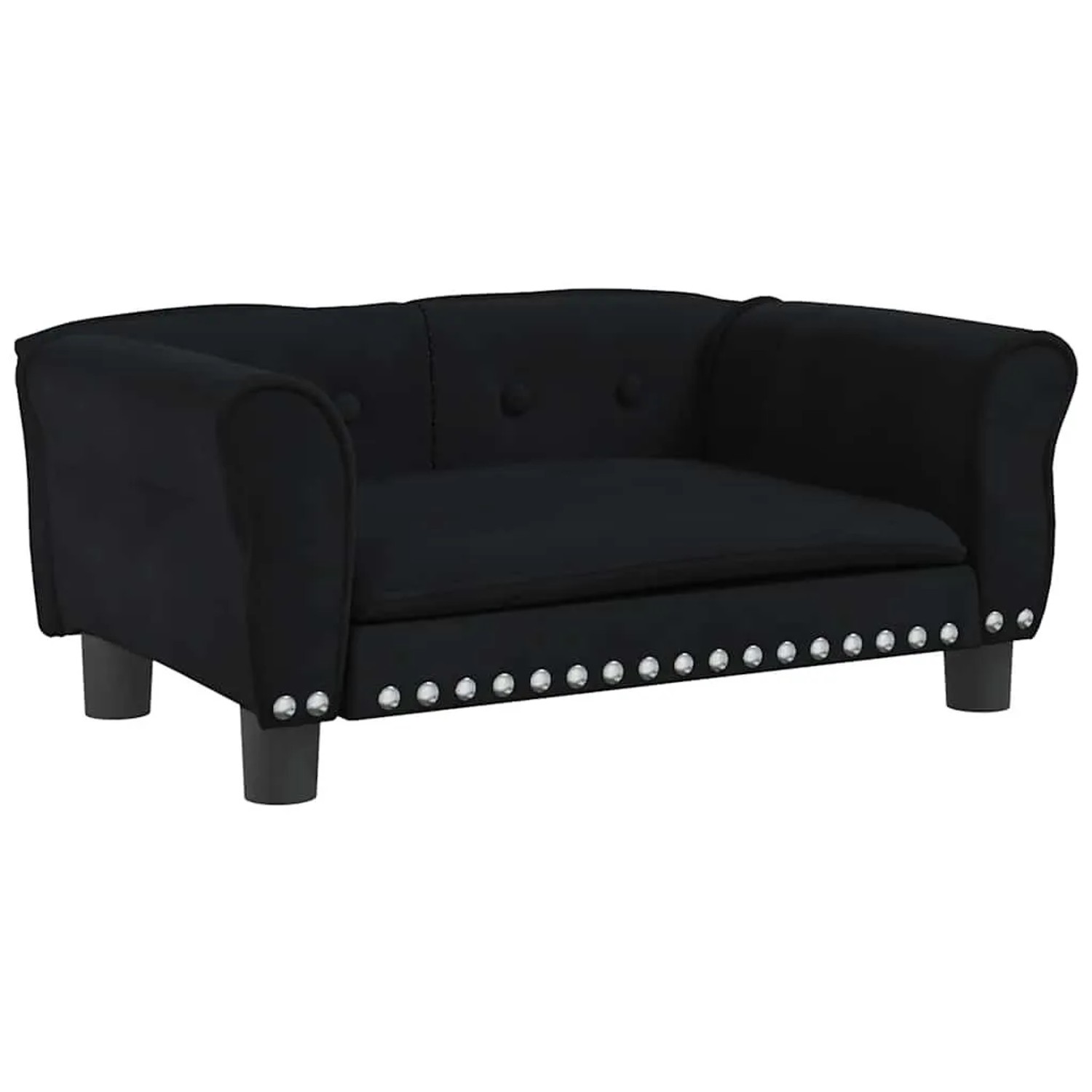 vidaXL Hundebett Schwarz 70x45x30 cm Samt 171828