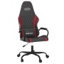 vidaXL Gaming-Stuhl mit Massagefunktion Schwarz und Weinrot Kunstleder 345540
