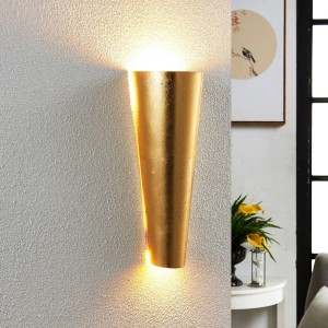 Lindby Wandleuchte Wandlampe Innen Conan 9620894 Modern in Gold Messing aus Metall 2-flammig G9 Wohnzimmerleuchte