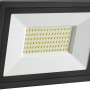 Schwarzer LED Außenstrahler FL 35W aus Aluminium für Garten und Terrasse.