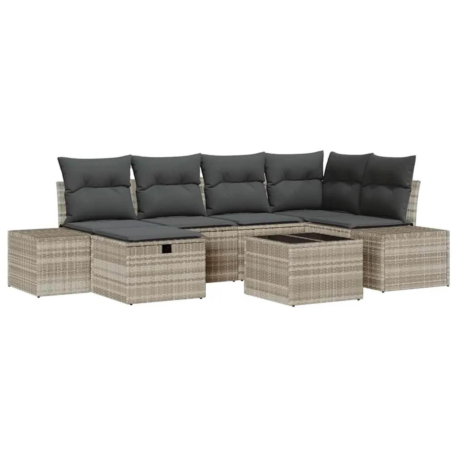 vidaXL Sofa Set mit Kissen 6-Tlg Poly-Rattan 3360723 günstig online kaufen