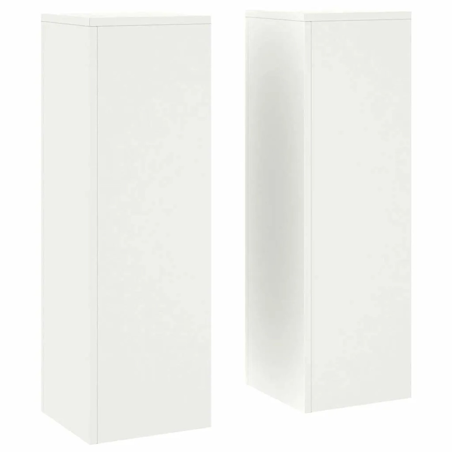 vidaXL Pflanzenständer 2 Stk Weiß 24 x 24 x 75 cm Stahl 865821