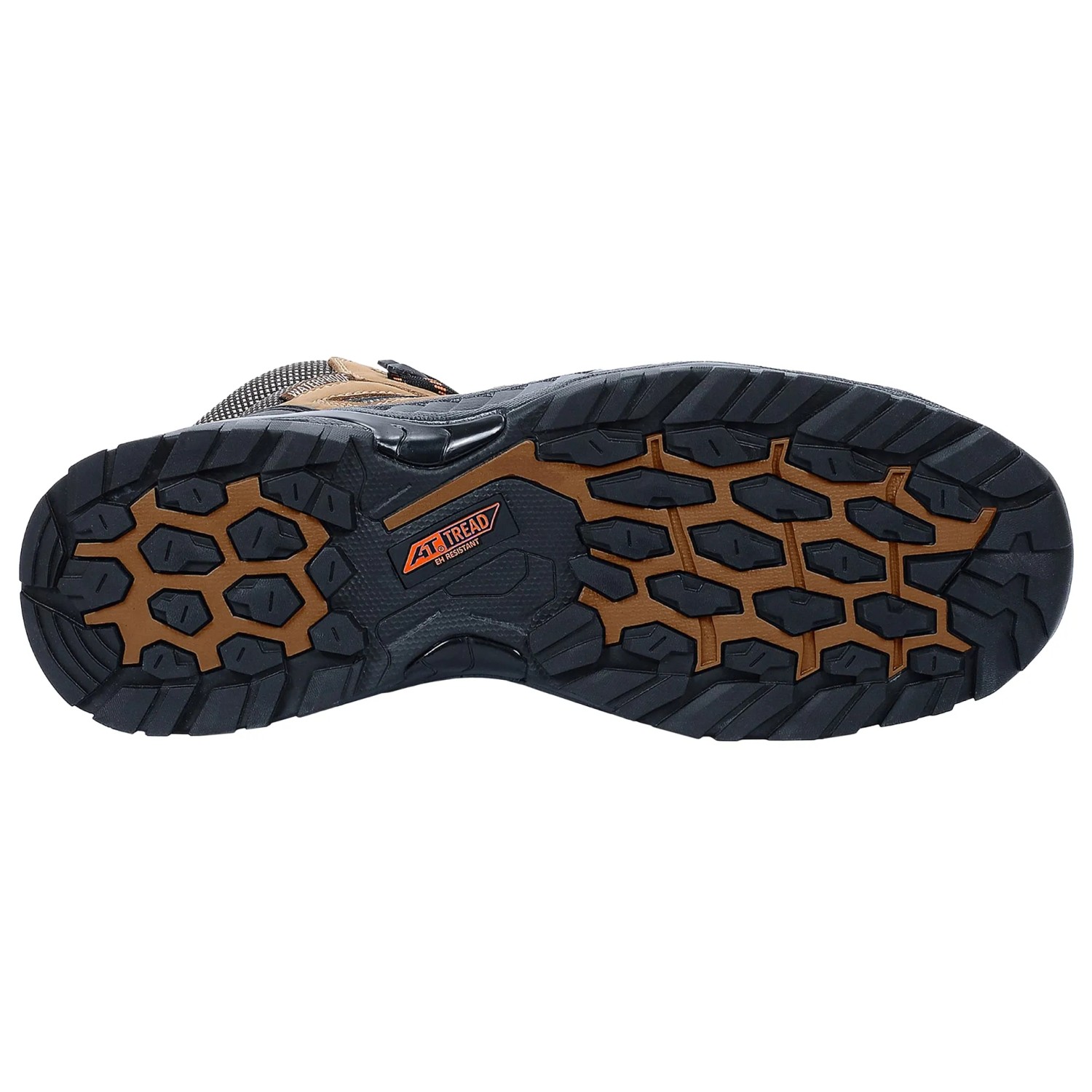 Sohle des New Balance Sicherheitsstiefel Allsite S3 in Braun-Schwarz, Gr. 40.
