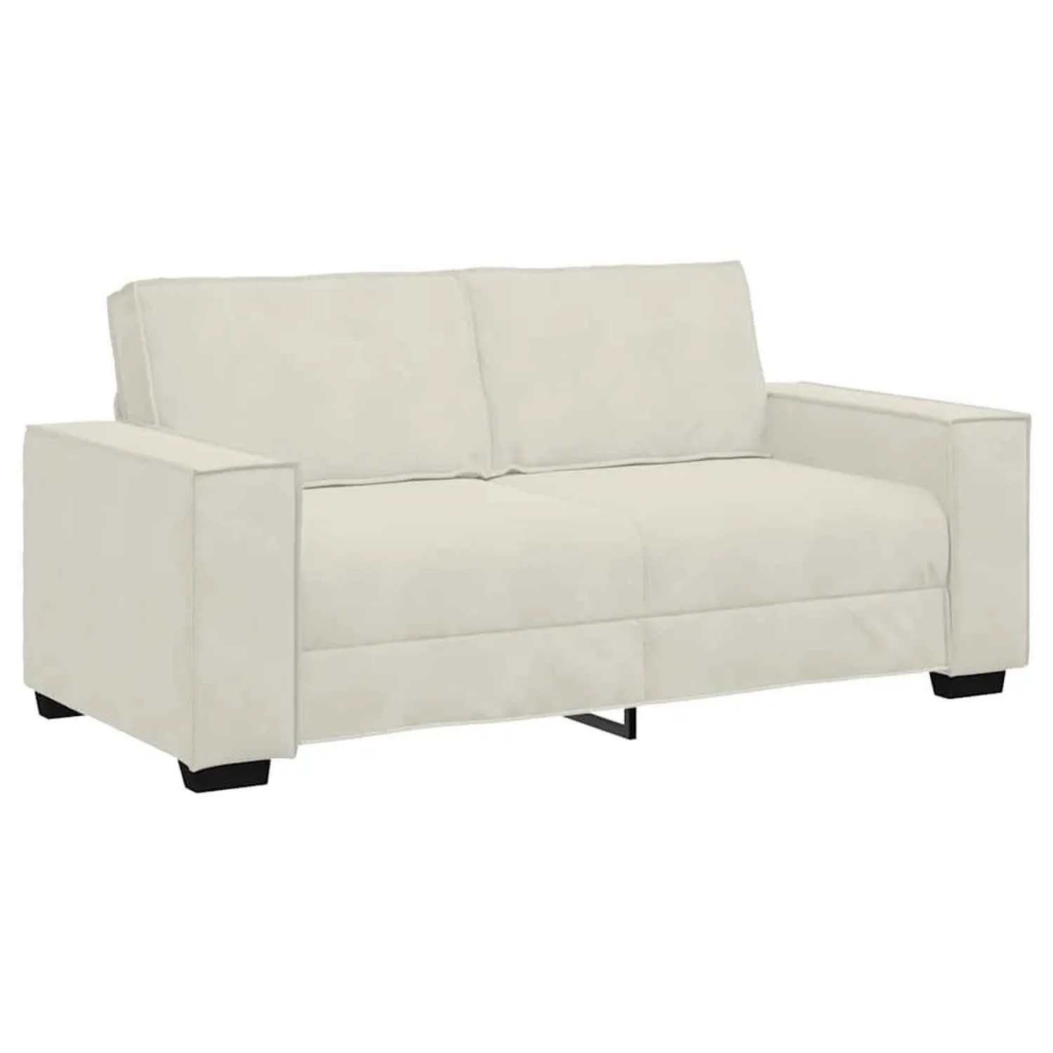 vidaXL 2-Sitzer-Sofa Creme 140 cm Samt 4105028