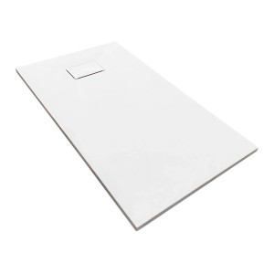 Bad Land Duschwanne Rechteck VIDAR 120x90x3,2 Verbundwerkstoff Steinoptik Ablauf