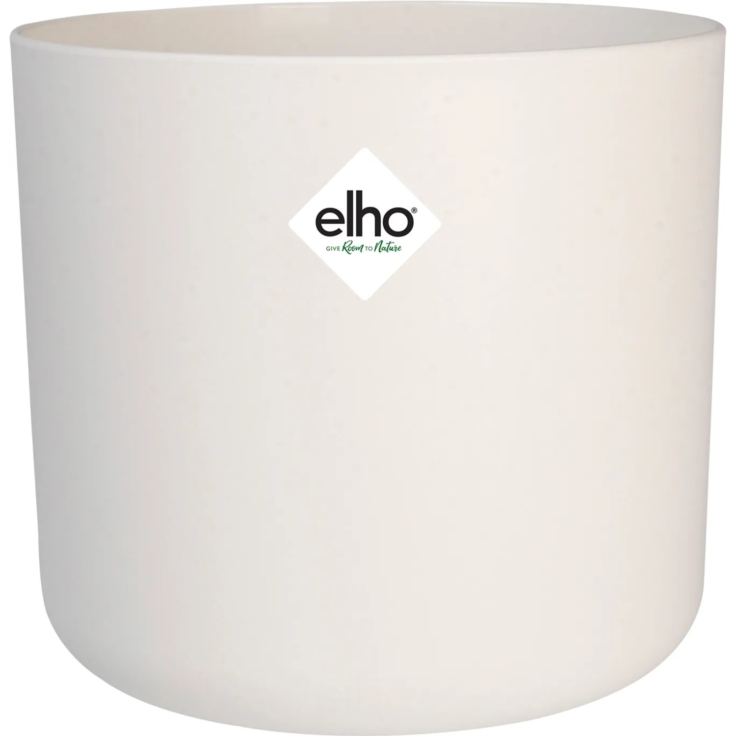 Weißer, runder Elho Blumentopf B.For Soft (Ø 16 cm) aus recyceltem Kunststoff für den Innenbereich.