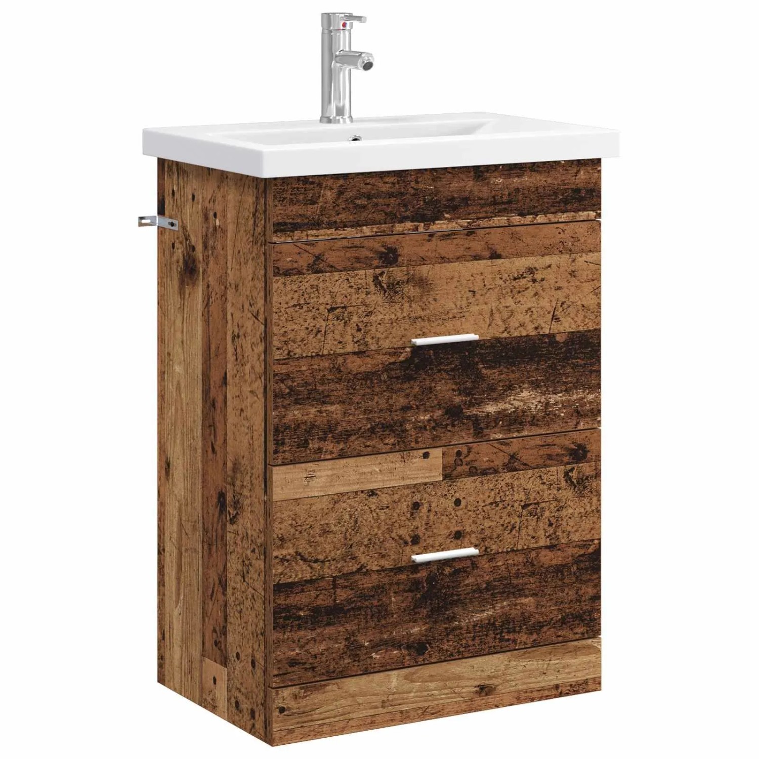vidaXL Badezimmermöbel-Set Altholz 61 x 40 x 84,5 cm Holzwerkstoff 3404372