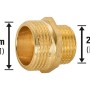 Gewinde-Reduziernippel aus Messing, 26,4 mm (R 3/4) x 33,3 mm (R 1) für Gewindefittings.