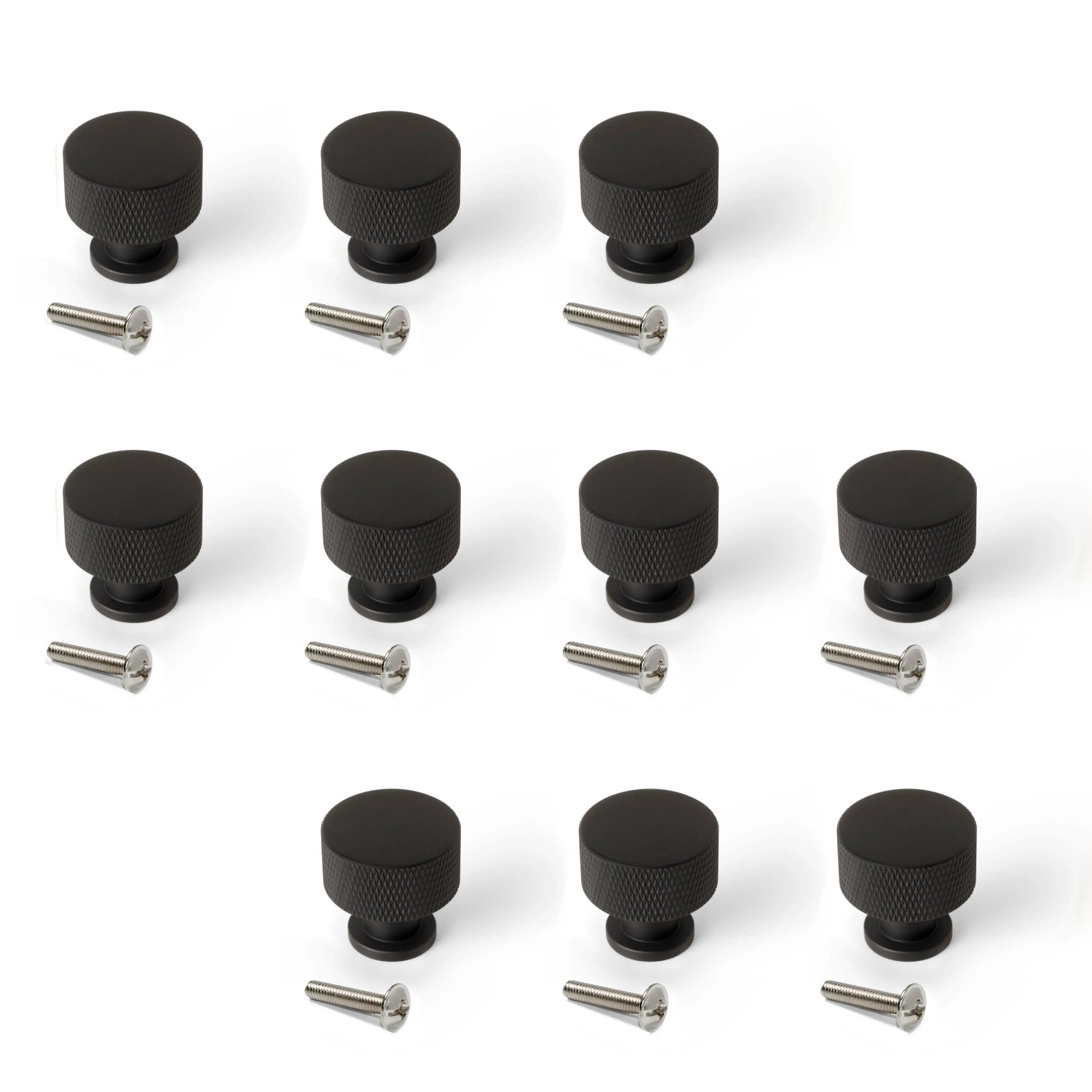 Emuca Lot von 10 Möbelknopfe Argos Durchmesser 30 mm Aluminium Gold
