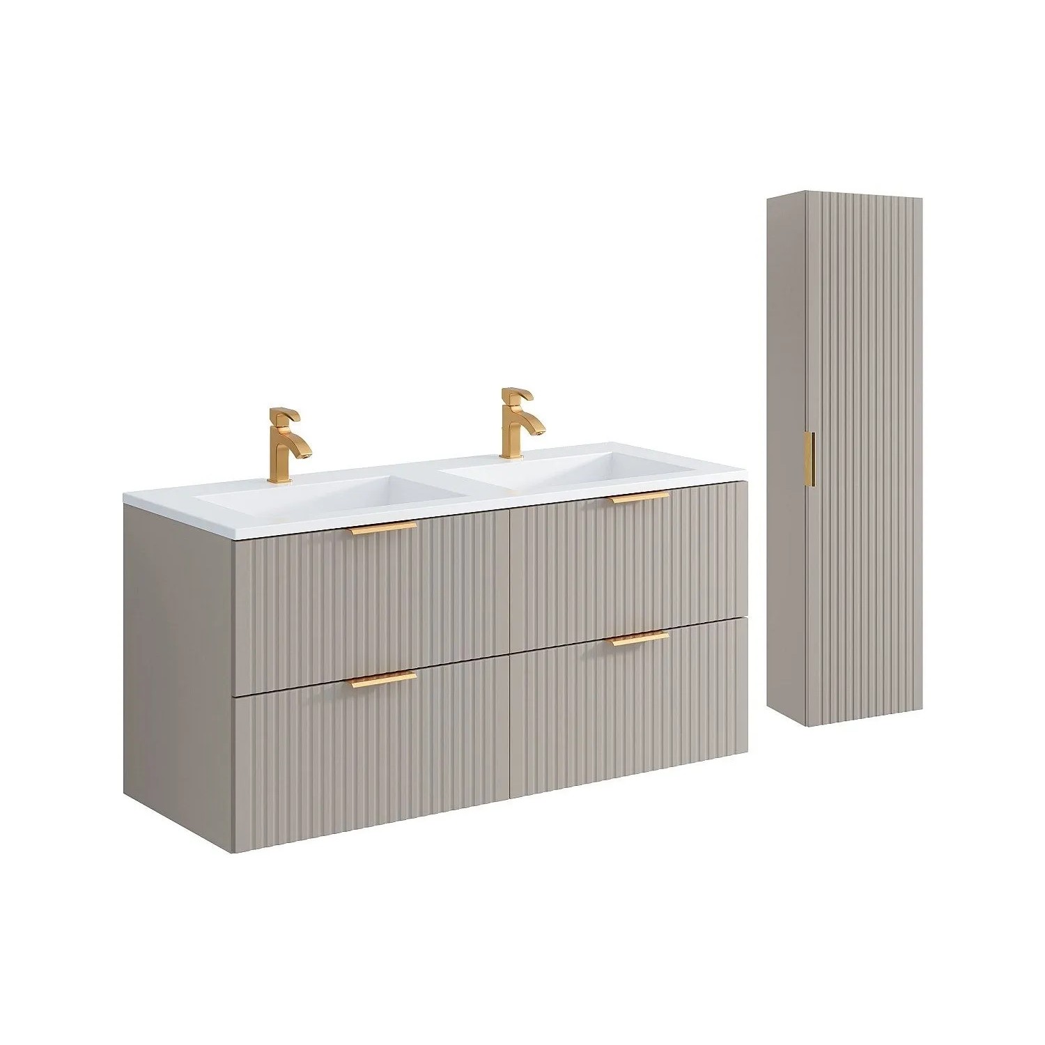 Vente-unique Badmöbel-Set Zevara Beige 120 cm