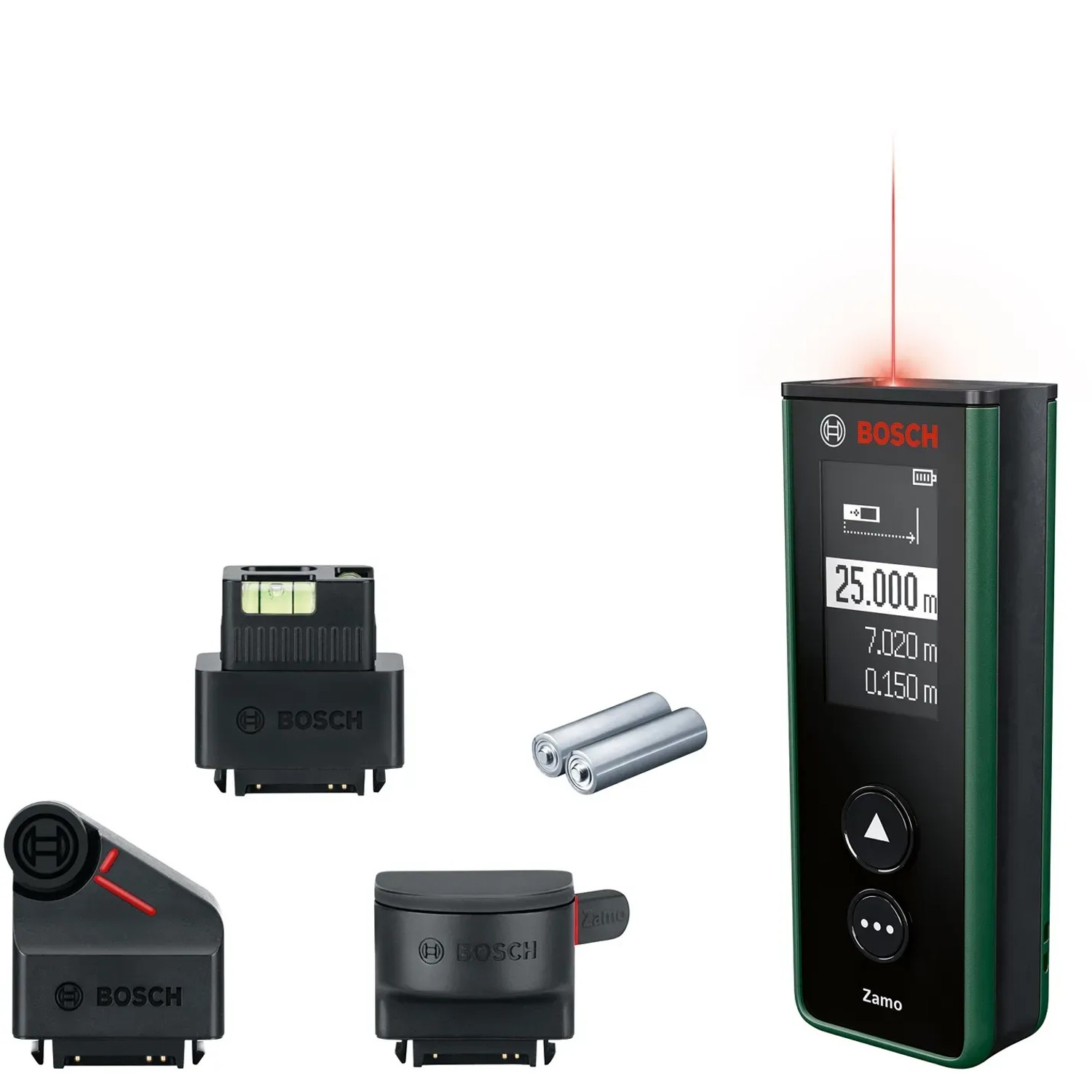 Bosch Laser-Entfernungsmesser Zamo Set bis 25 m Akkus über USB-C Aufladbar