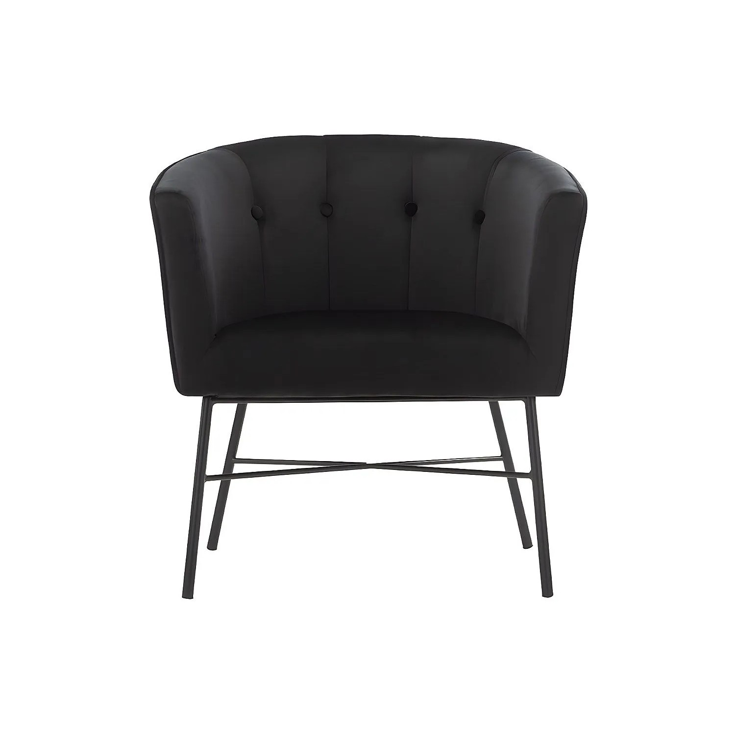 Vente-unique Sessel Mit Gerader Rückenlehne Fakart Schwarz 70 cm