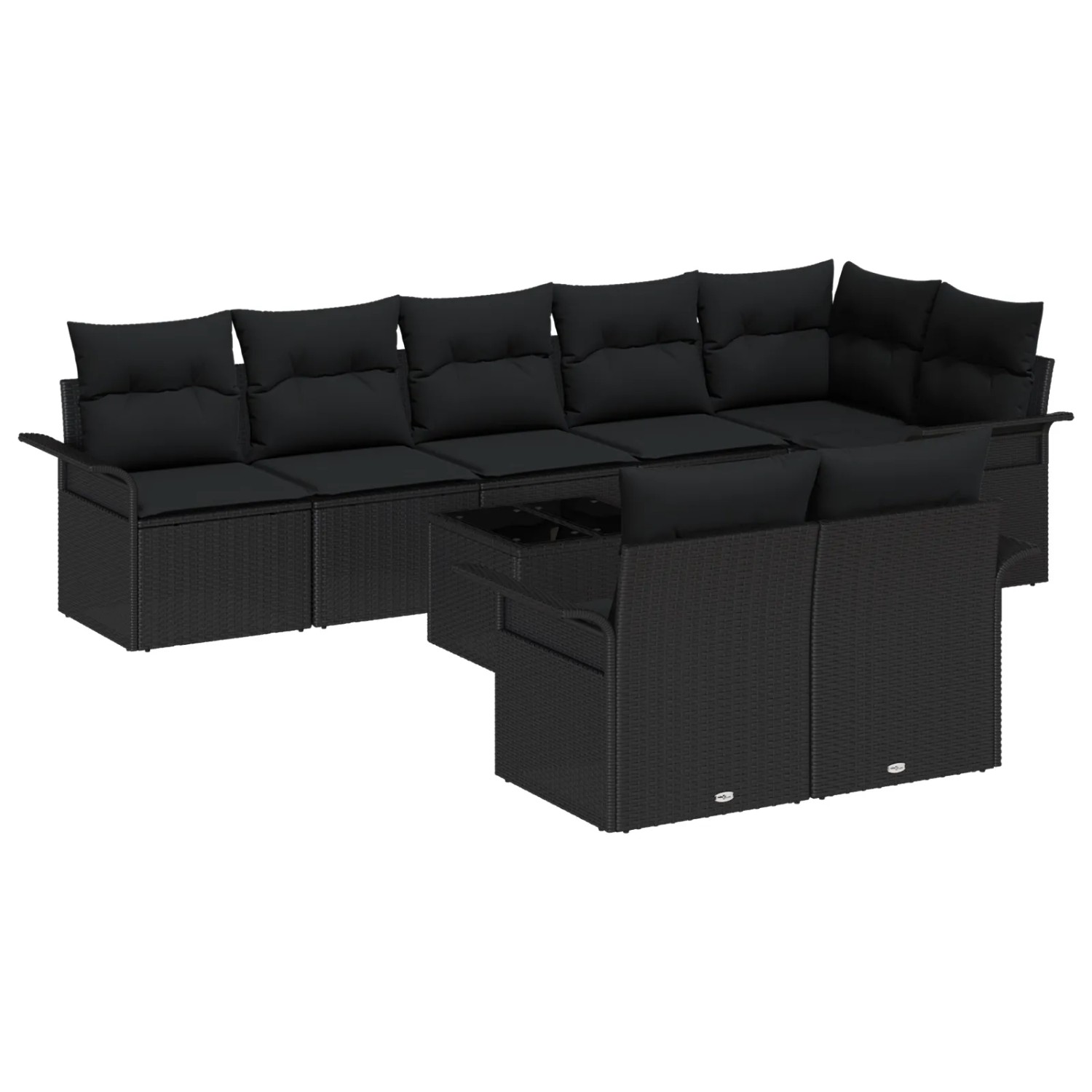 vidaXL 9-Teiliges Garten-Sofa-Set mit Kissen in Beige aus Poly Rattan 33540 günstig online kaufen