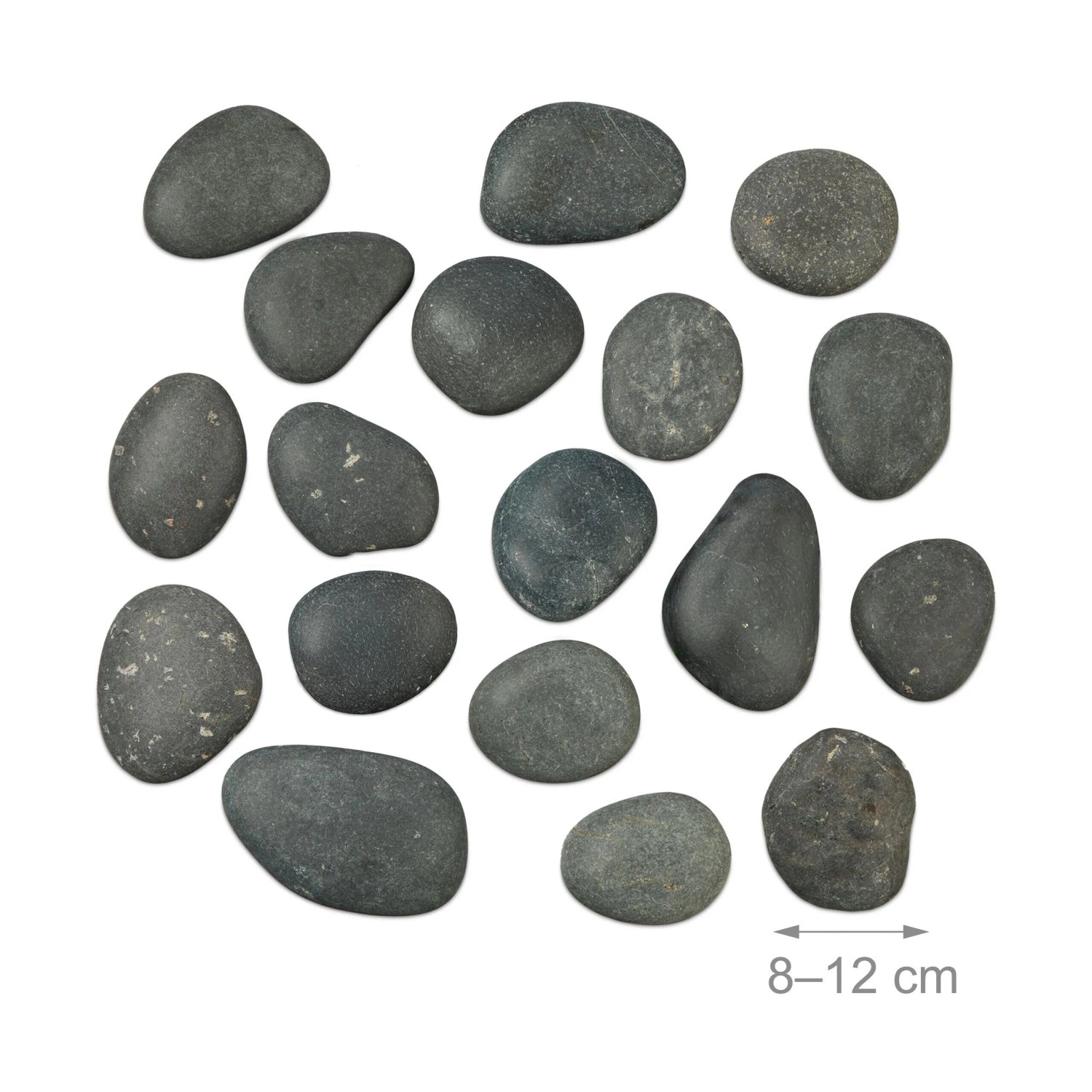 Dunkelgraue Malsteine, flache Form, ca. 8-12 cm, 2 kg Set für Künstlerfarben.
