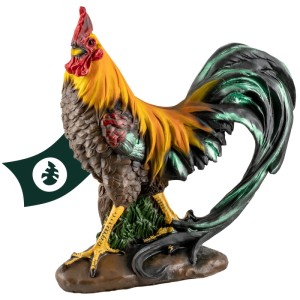 VERDOBA Wetterfeste Gartenfiguren Stolzierender Hahn