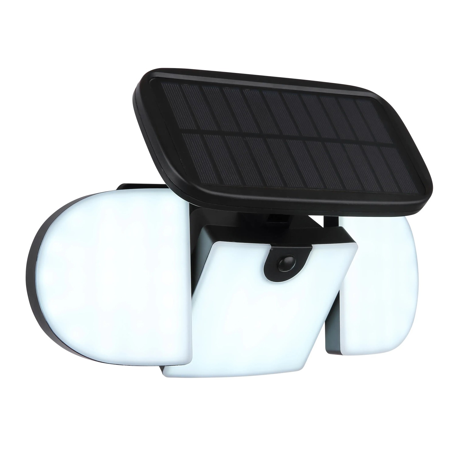 Globo Solarleuchte mit Sensor, schwarz matt, 19,1 cm. Außen-Dekoleuchte mit LED und Solarpanel.