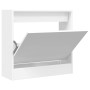 vidaXL Schuhschrank Weiß 60x21x57 cm Holzwerkstoff 839882