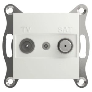 Schneider Electric ASFORA TV-SAT Durchgangsdose 8dB UP Weiss EPH3470321D