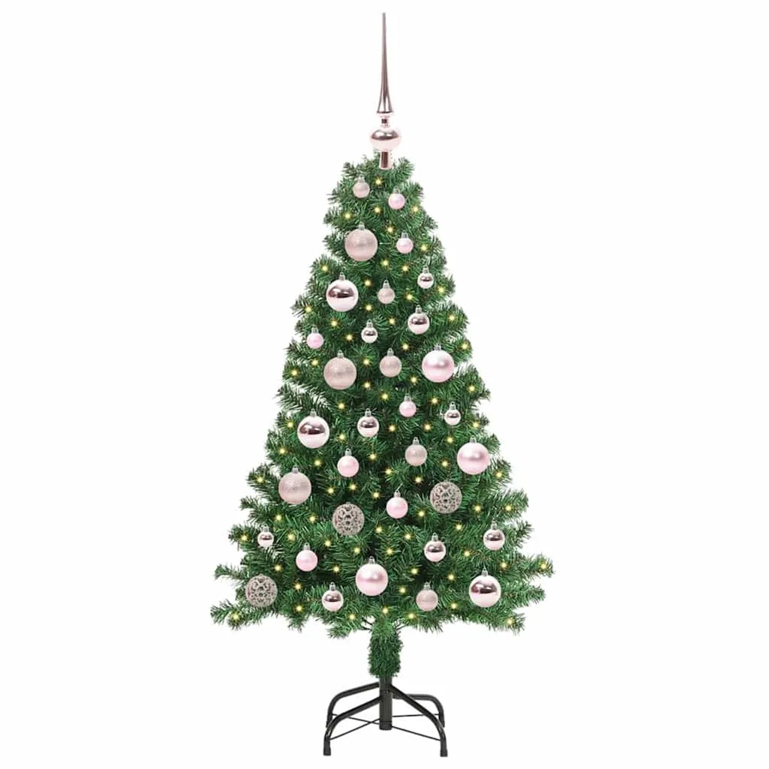 vidaXL Künstlicher Weihnachtsbaum mit 150 LEDs mit Ständer Grün 120 cm 3396893