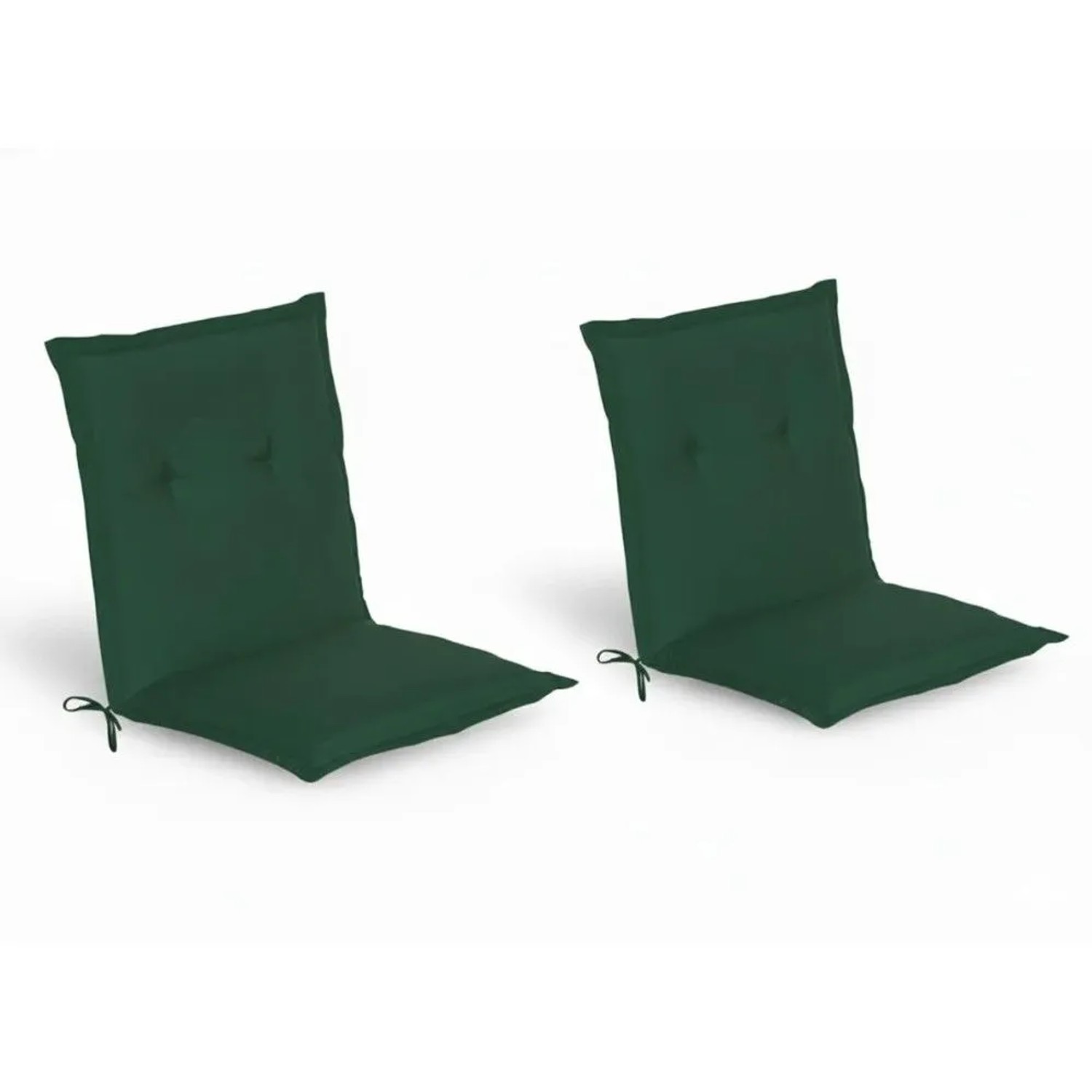 Beautissu 2er Set Niedriglehner Auflage Loft NL 100x50x6cm Dunkelgrün