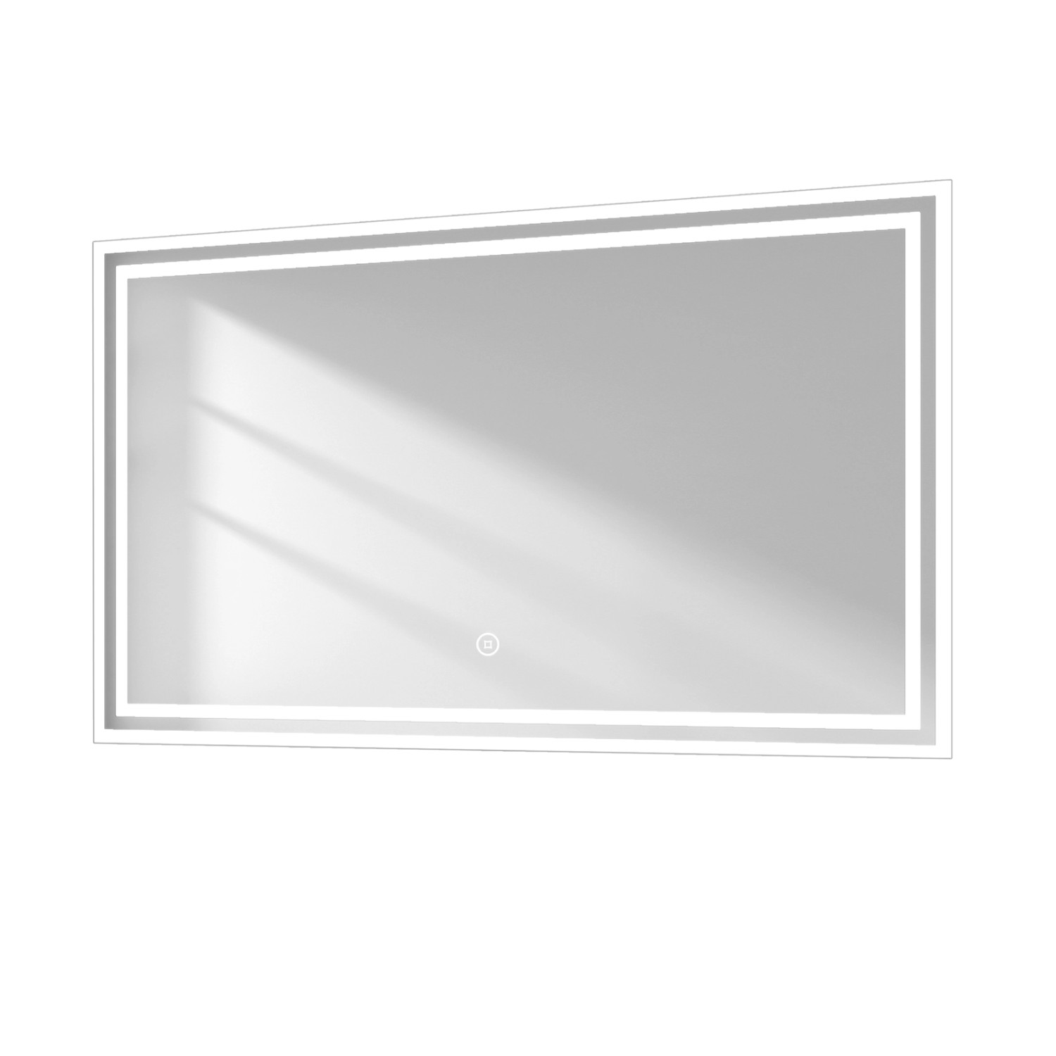 Emke Badspiegel mit Beleuchtung 100 x 60 cm LED-Spiegel mit Touchschalter K günstig online kaufen