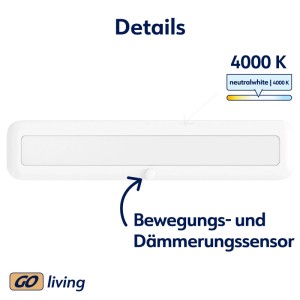 Müller-Licht LED-Unterbauleuchte Mobina Gen2, 30cm, Weiß, mit Sensor für Küche & Co.