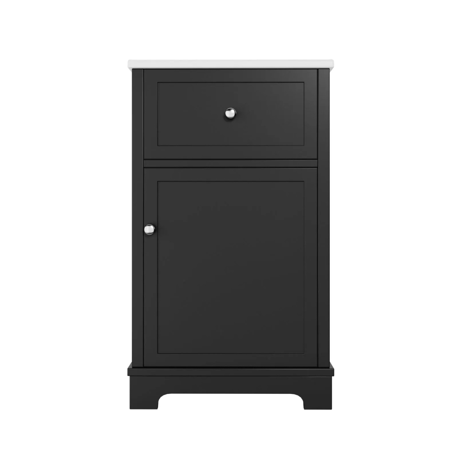 PXloue Badmöbel Waschtisch Waschbeckenunterschrank mit Keramikbecken und Stauraum 51 x46 x87 cm Schwarz