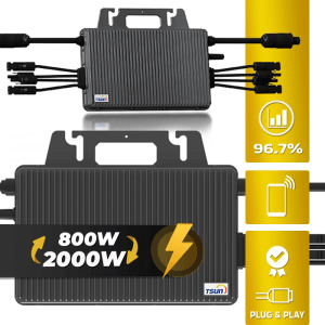 TSUN Wechselrichter für SUNNIVA Balkonkraftwerk 2000W, zur Umwandlung von Solarstrom in netzkonformen Wechselstrom.
