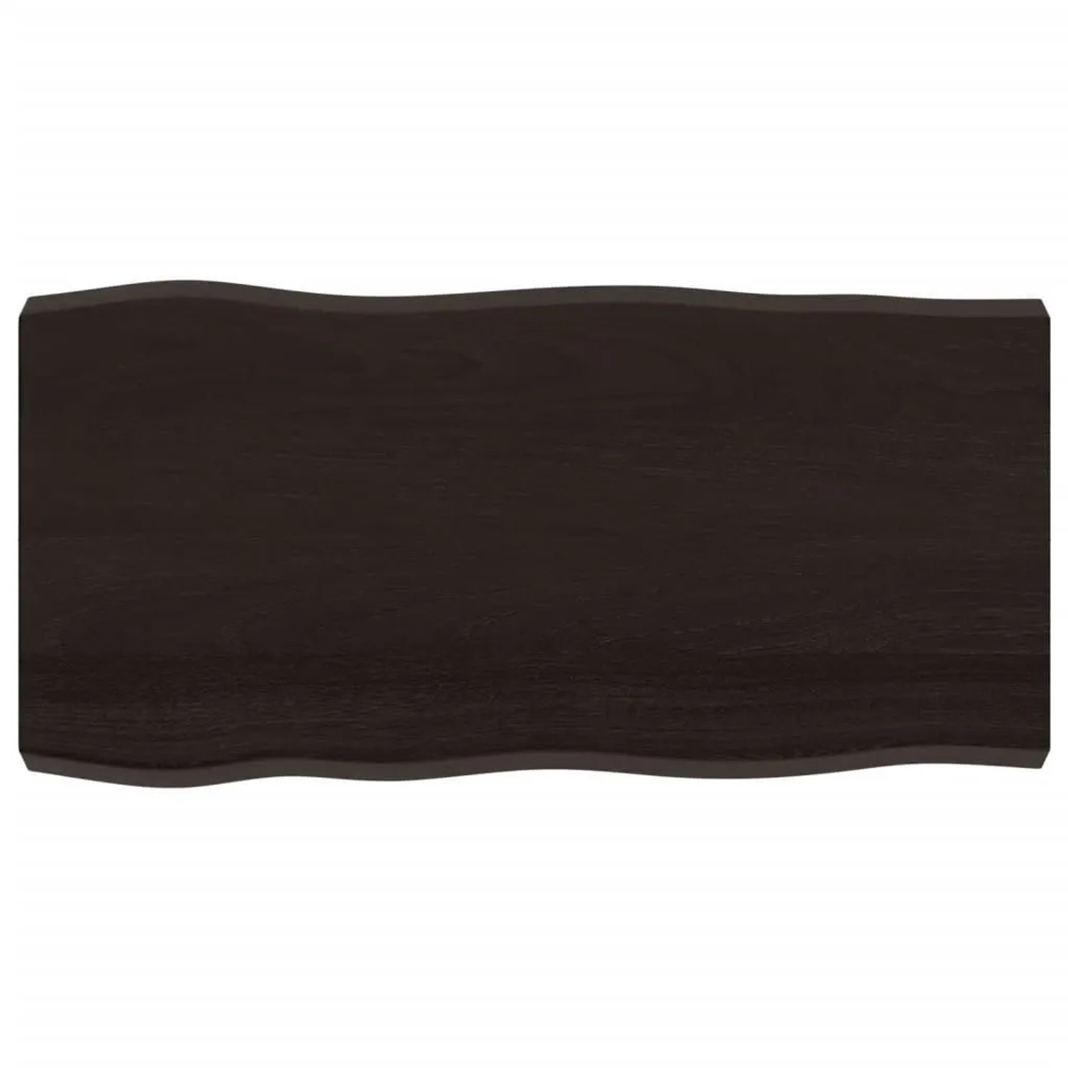 vidaXL Tischplatte 100x50x2-6 cm Massivholz Behandelt Baumkante 364018