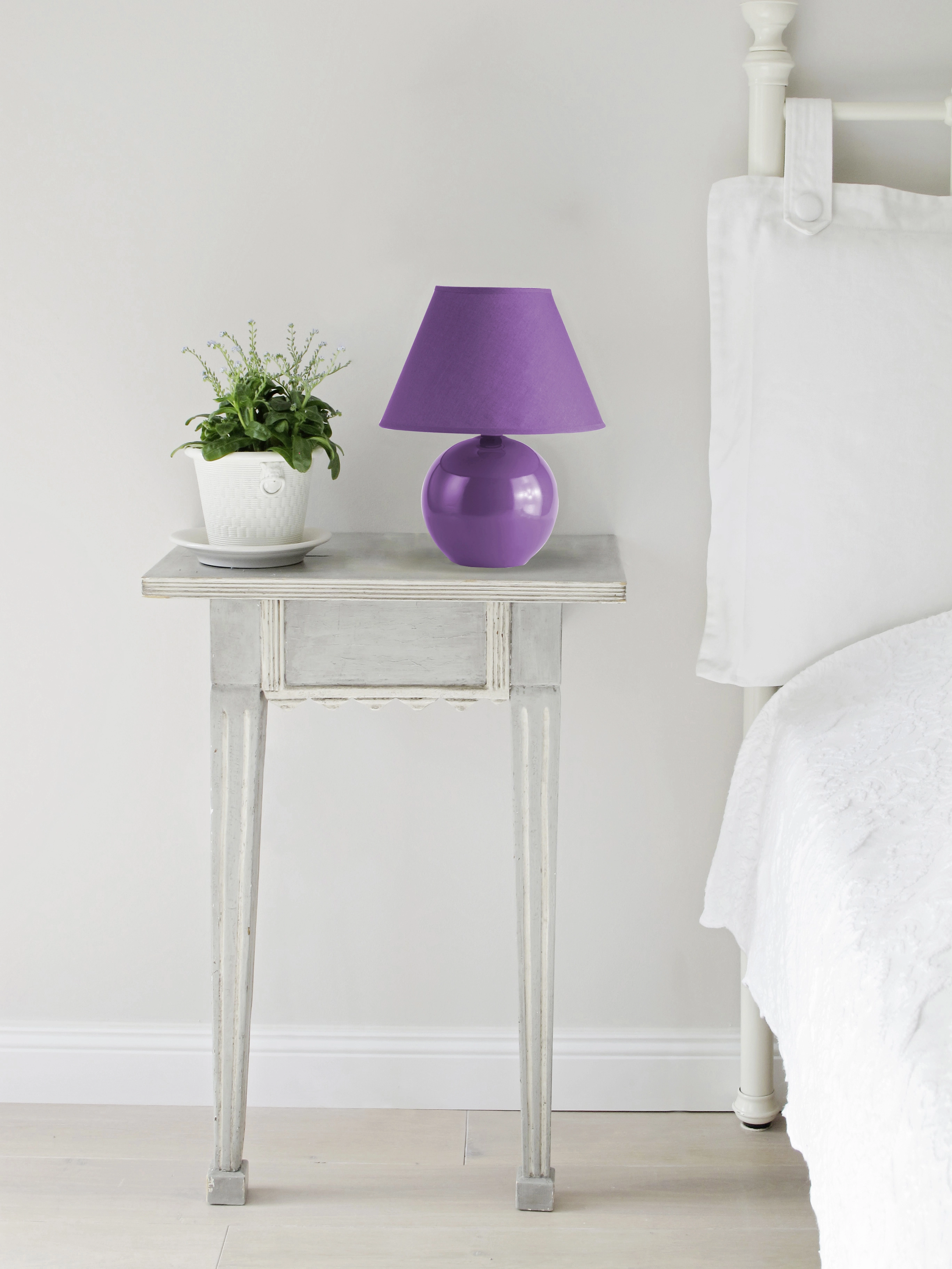 Tischleuchte Keramik Violett | Tischlampen