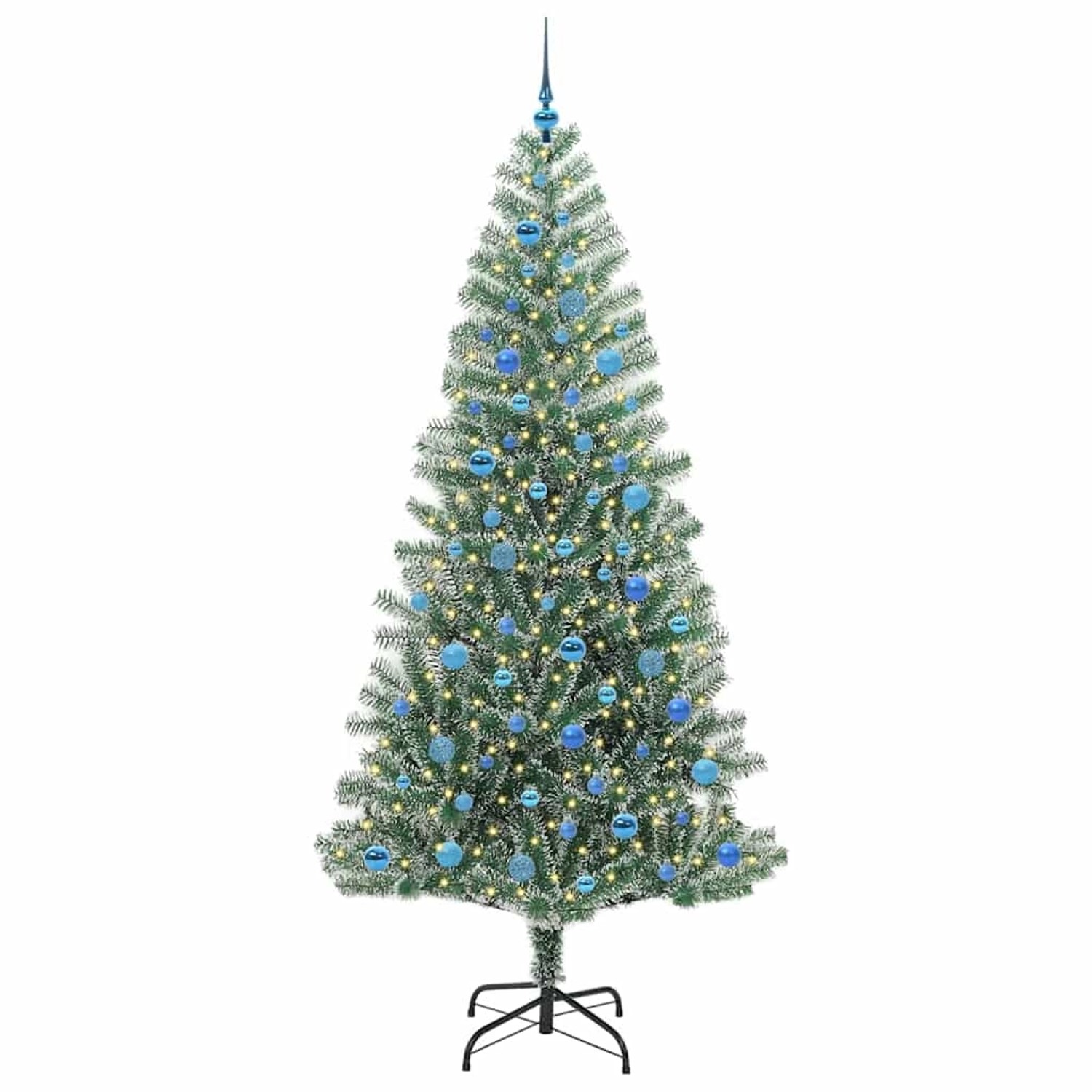 vidaXL Künstlicher Weihnachtsbaum Beschneit mit LED Licht 240 cm 3396840