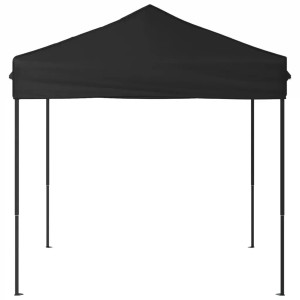 Schwarzes, faltbares 2x2 m Partyzelt von vidaXL für Garten & Outdoor-Events.