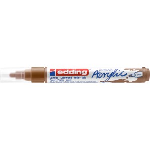 Edding 5100 Acrylmarker medium in Haselnuss, Strichbreite 2-3 mm.