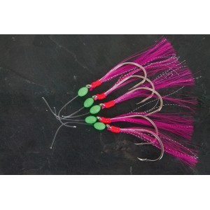 Westline Dorsch-/Köhlervorfach Rot Morne: 5er Set Angelhaken, Hakengröße 7/0, rot.