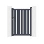 Graues Gartentor Veymont (100x140 cm) mit zwei Eifel Pfosten (166 cm).