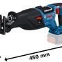 Bosch Professional Akku-Säbelsäge GSA 18 V-28 Solo in L-Boxx, blau-schwarz, ohne Akku und Ladegerät.