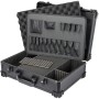 HMF 15701-02 Werkzeugkoffer Leer Werkzeugkasten Groß Rasterschaumstoff 46 x 33 x 15 cm