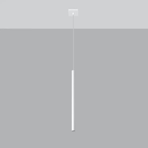 Weiße Sollux Lighting Hängeleuchte Pastelo 1, moderne Pendelleuchte für Wohnzimmer, Esszimmer oder Küche.