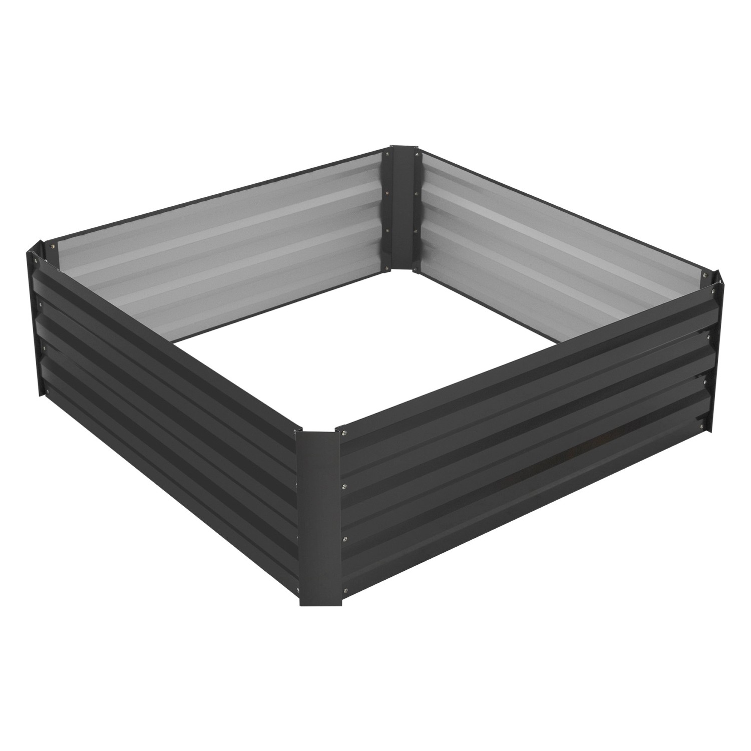 ML-Design Hochbeet aus Metall für Garten 90x90x30 cm 240 Liter Anthrazit