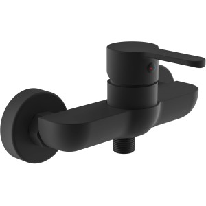 Schütte Duscharmatur Denver, schwarz-matte Einhebel-Mischbatterie für die Dusche.