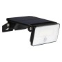 Schwarze LED Solar-Außenleuchte mit Sensor, 1000 Lumen, 4000 K, IP54. Wandleuchte für den Außenbereich.