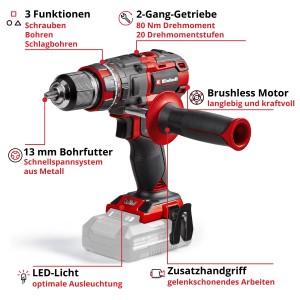 Einhell Akku-Schlagbohrschrauber TP-CD 18/80 Li-i BL Solo