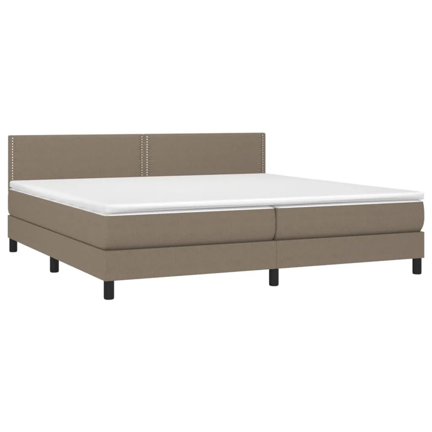 vidaXL Boxspringbett mit Matratze & LED Taupe 200x200 cm Stoff 3133105 günstig online kaufen